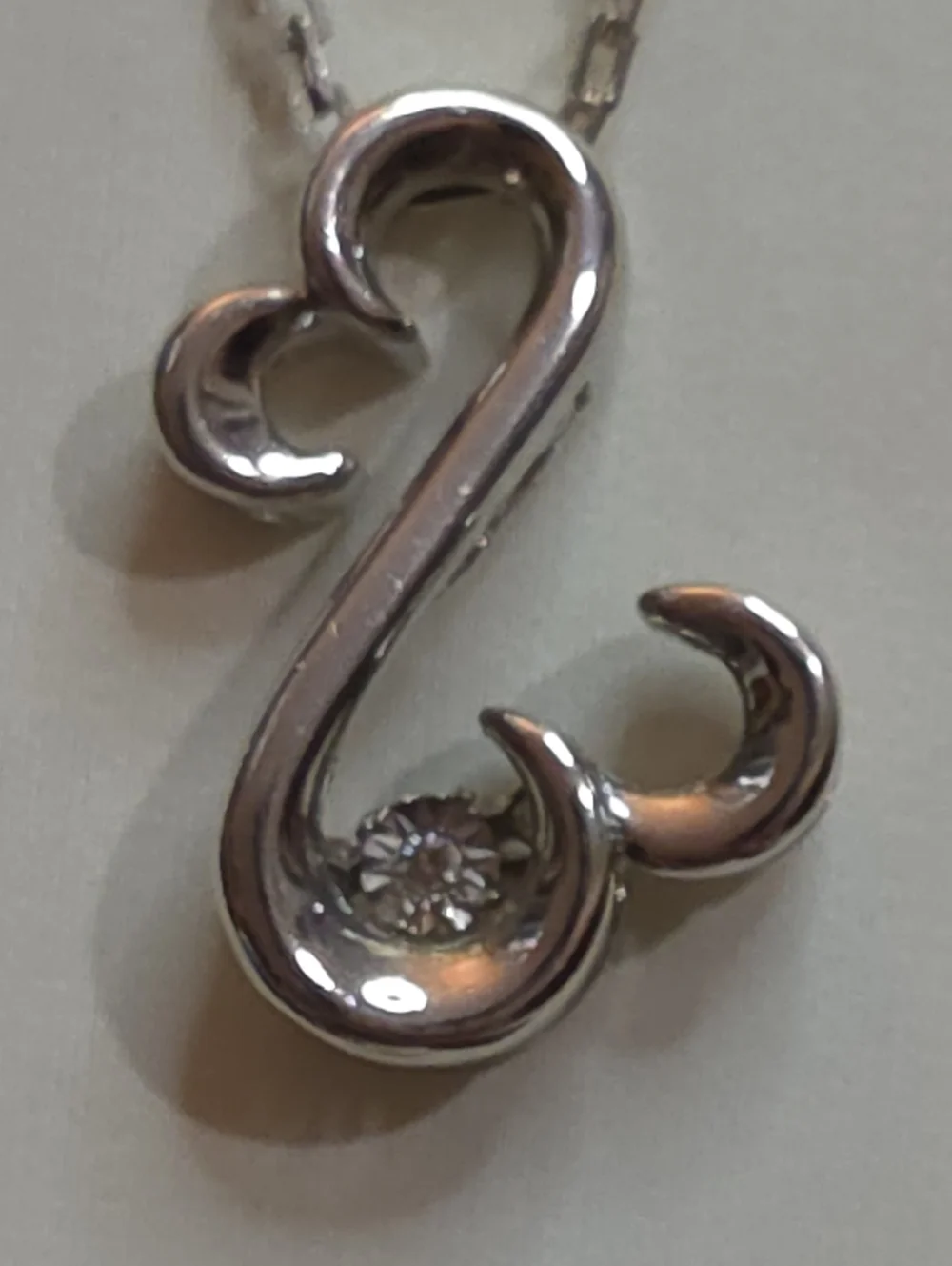 ZALES JANE SEYMOUR GENUINE DIA 925 STERLING SILVER PENDANT WITH 925 20 IN CHAIN